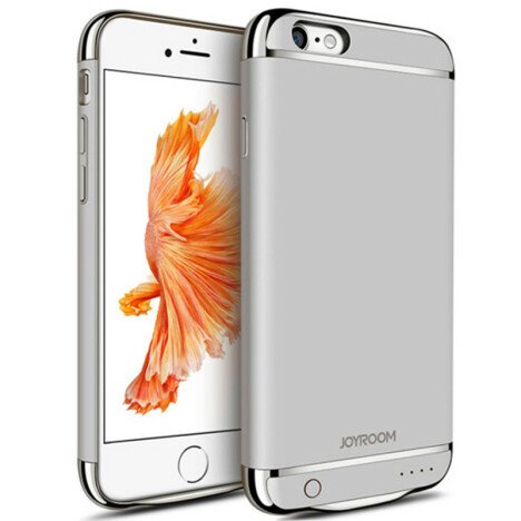 Husa Baterie Ultraslim iPhone 6/6s, iUni Joyroom 2500mAh, Silver